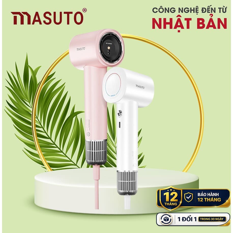 Máy sấy tóc ion âm Masuto SkyAI cảm biến tự động điều chỉnh nhiệt bảo vệ tóc bảo hành 24 tháng