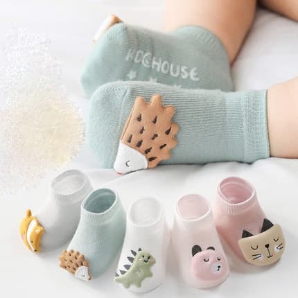 Tất vớ cho bé sơ sinh từ 0 - 12 tháng, chất cotton mềm mại, co giãn, đế chống trượt TV06