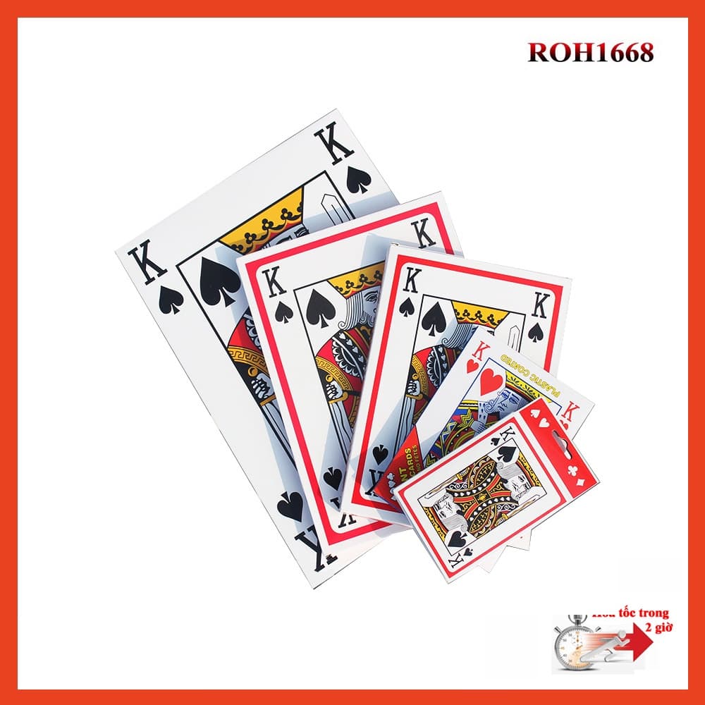 Bộ bài giấy, bài tây kích thước lớn, loại siêu to khổng lồ A4