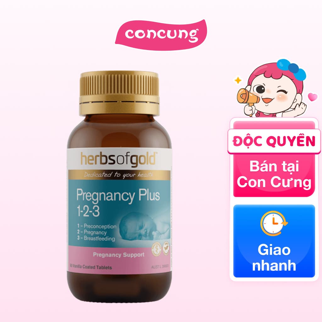Thực phẩm bảo vệ sức khoẻ Herbs of Gold Pregnancy Plus 1-2-3 - concung