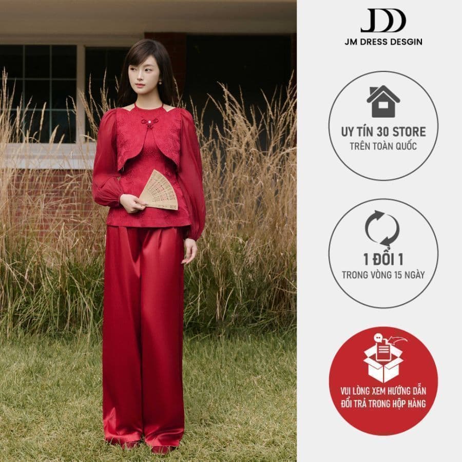 Quần Áo Dài 2 Ly Cạp Chun Sau 3M02A.2509. Quần Lụa Đứng Form. Quần Suông Cao Cấp Ứng Dụng Cao Thiết Kế Bởi JM