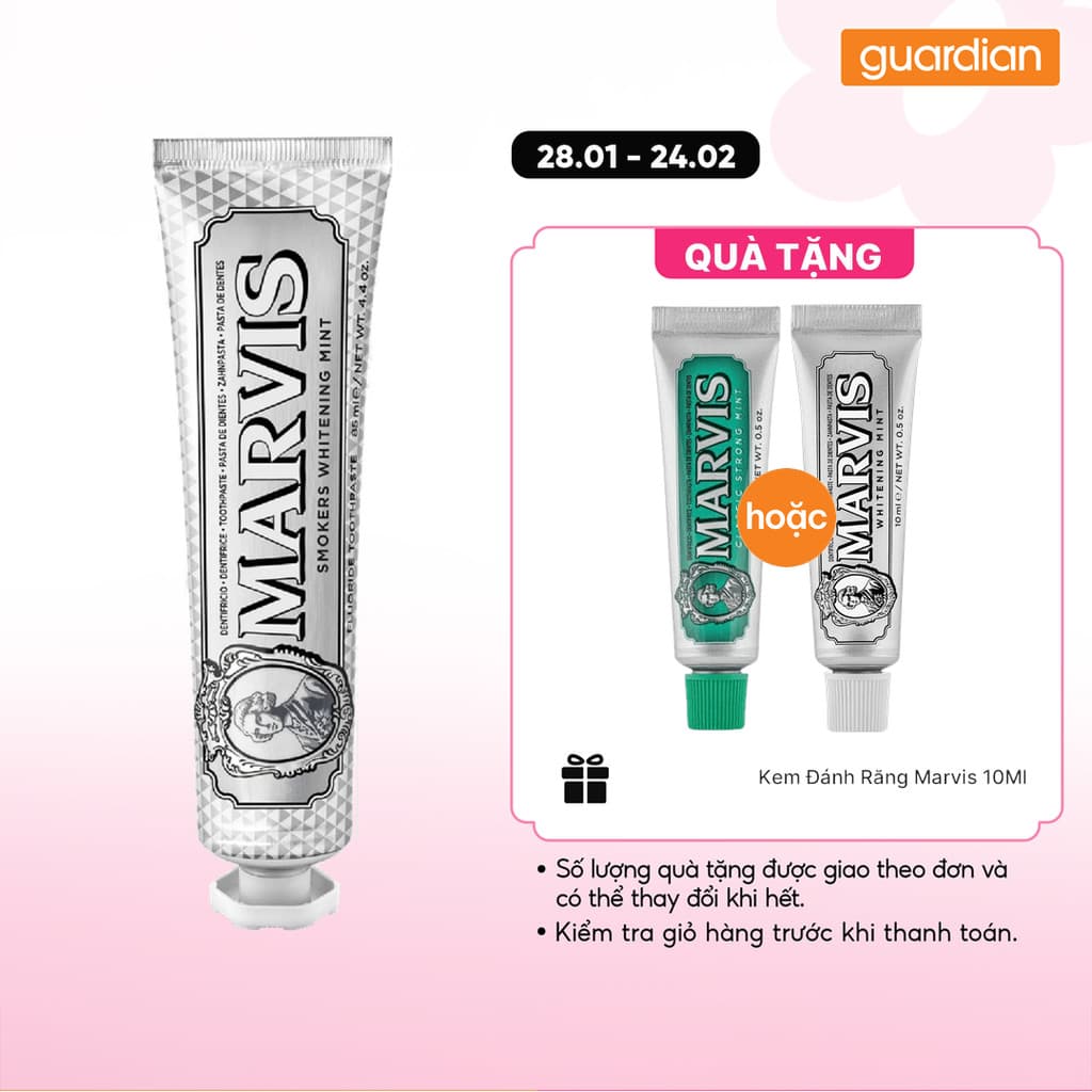 Kem Đánh Răng Chống Ố Vàng Marvis Smokers Whitening Mint 85ml