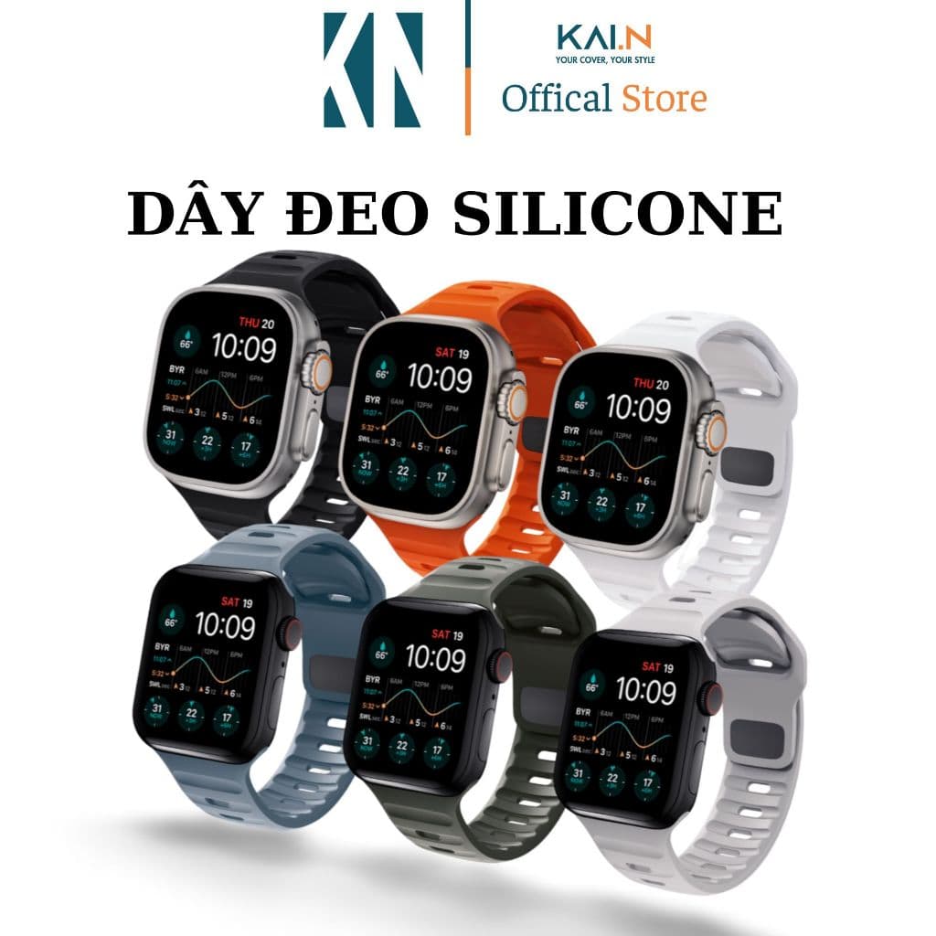 Dây Đồng Hồ Dành Cho Apple Watch, Kai.N Sport Carbon