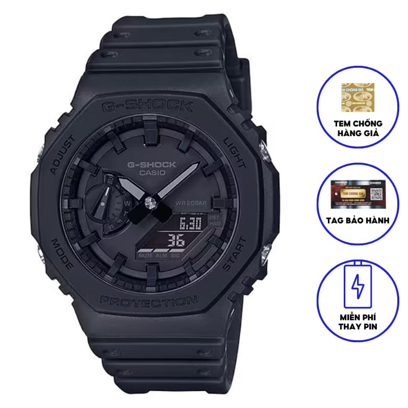 Đồng Hồ Casio Nam Dây Nhựa GSHOCK GA-2100-1A1 Chính Hãng