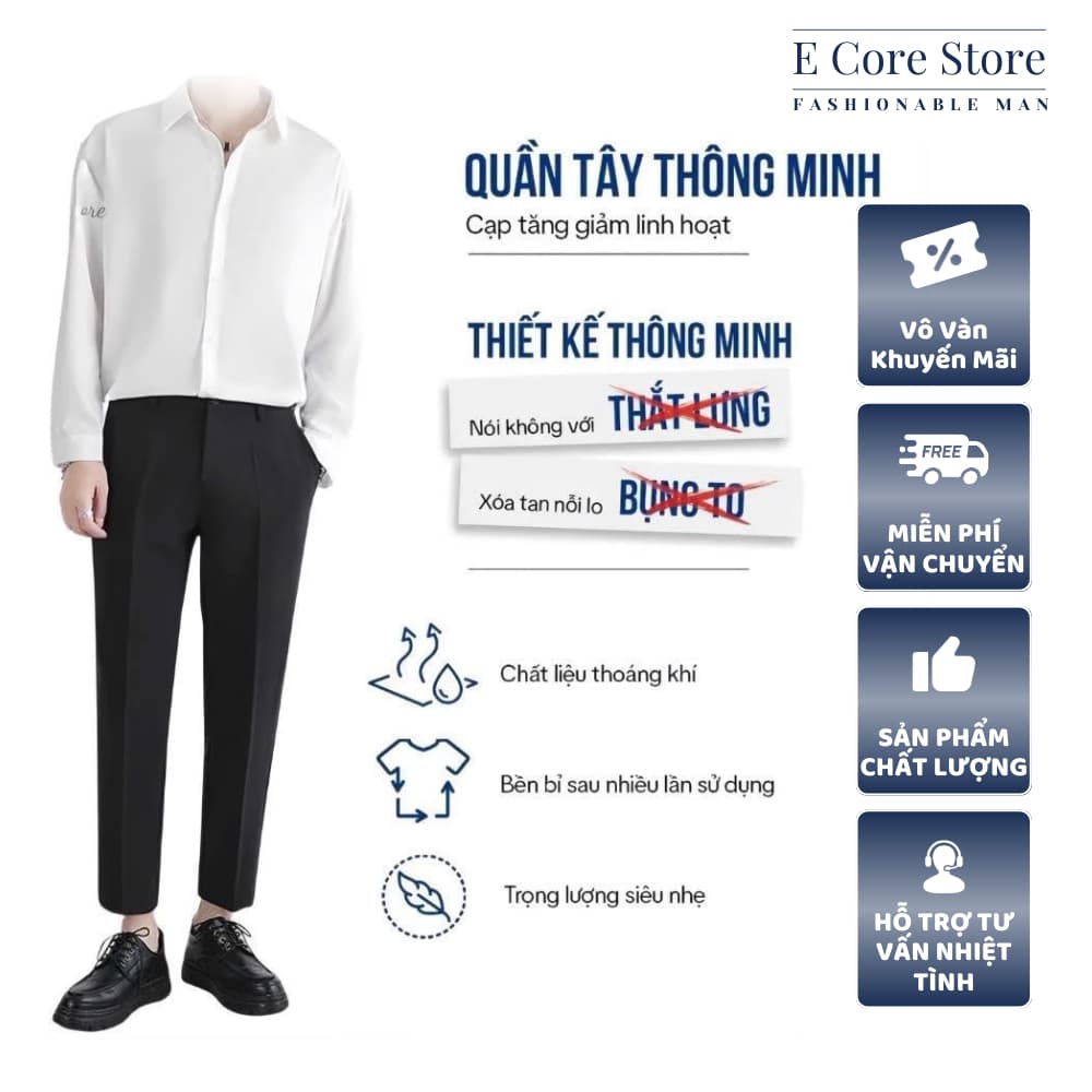 (Có BigSize) Quần Âu Nam Sidetab Vải Chéo Hàn Điều Chỉnh Độ Rộng Vòng Eo Form Dáng Baggy Phong Cách Hàn Quốc Co Giãn