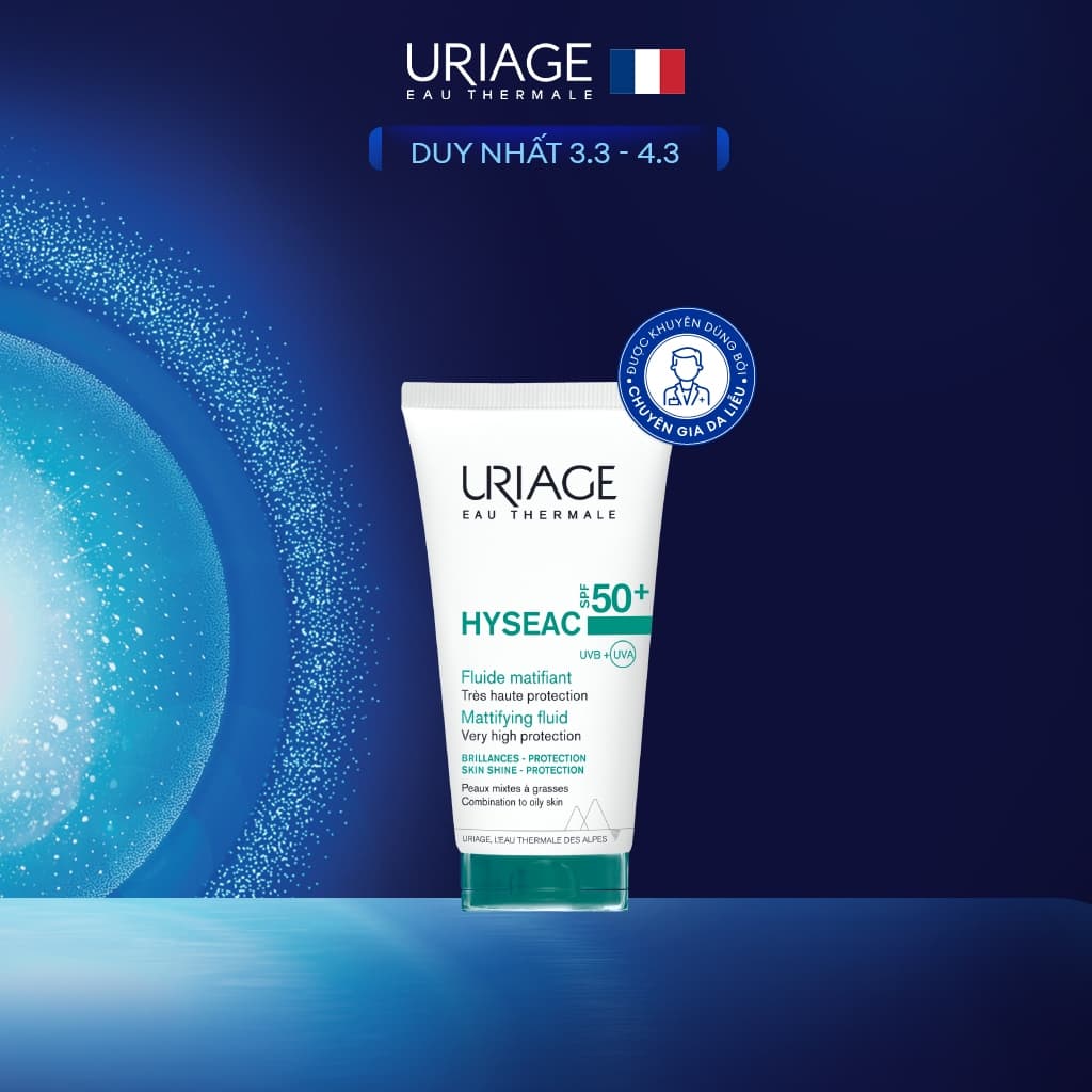 Sữa chống nắng cho da dầu, mụn URIAGE HYSÉAC SPF50+ UVB+UVA FLUIDE 50ml