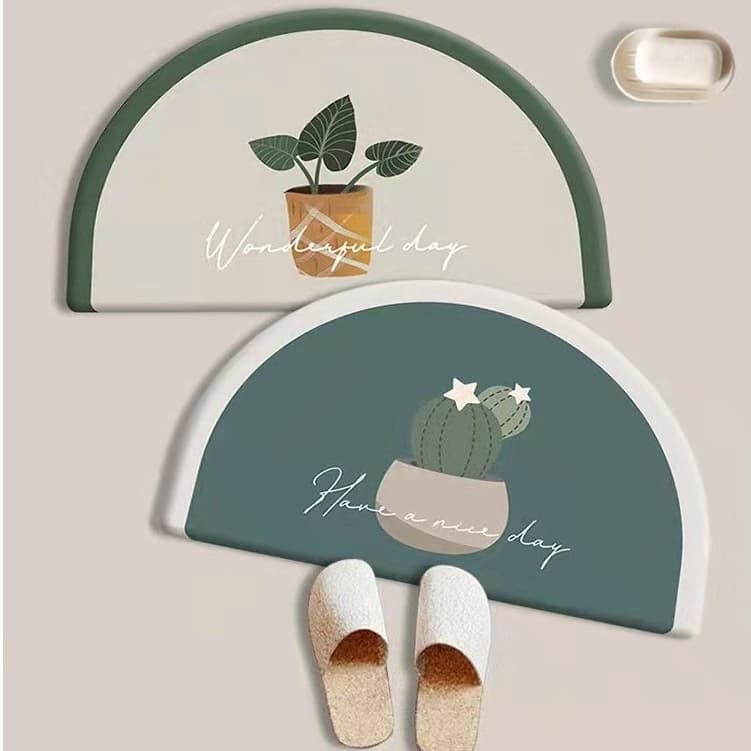 CHỐNG TRƯỢT TỐT_ Thảm silicon thấm nước chống trơn để cửa phòng tắm, Thảm lau chân cao cấp